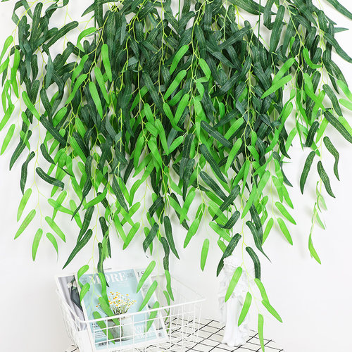 仿真柳叶壁挂假柳树装饰植物吊顶