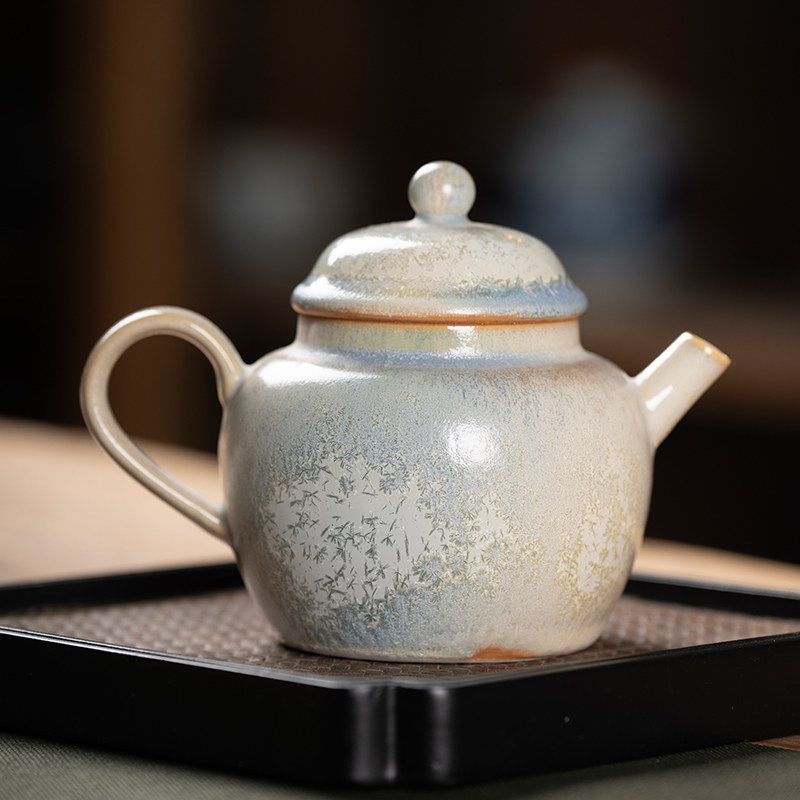 松针手工壶景德镇窑变釉纯手工精致茶壶茶杯茶具套组陶瓷家用单壶