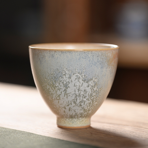 松针结晶窑变茶杯纯手工