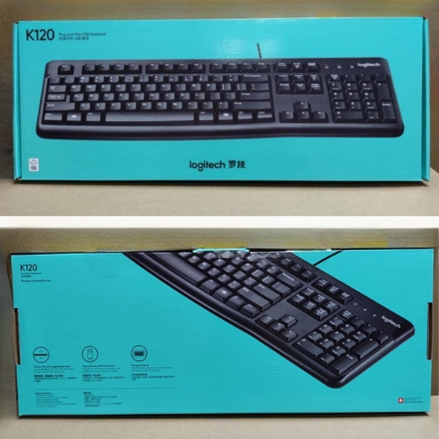 罗技K120有线键盘USB接口键盘有线办公商务家用