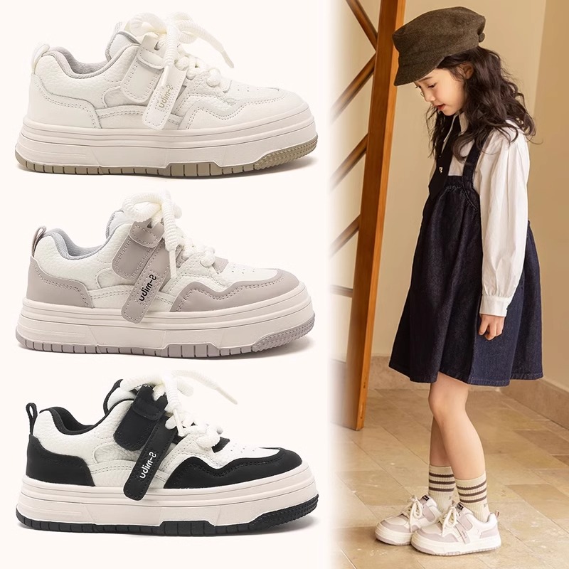 女童鞋子春秋2024新款德训板鞋