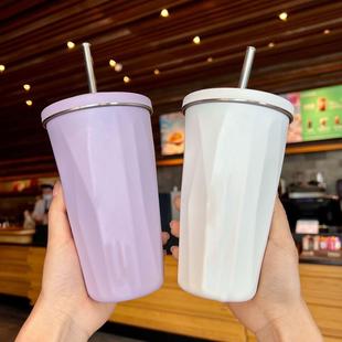 304不锈钢菱形咖啡杯保温杯创意习惯水杯定制logo礼品刻字水杯