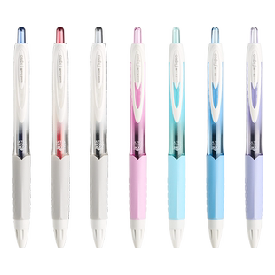 日本uni三菱铅笔中性笔彩色学生考试用黑色水笔0.5 0.38mm速干按动式子弹头签字笔UMN-307