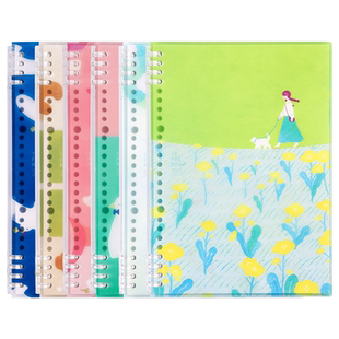 【新品宫下和限定】日本kingjim锦宫b5活页本轻薄高颜值笔记本替芯可换可爱女生记事本学生8孔可拆作业本