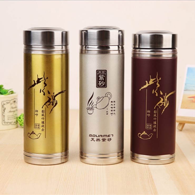 紫砂内胆户外便携保温茶杯男女小杯子建盏泡茶水杯陶瓷带盖包邮