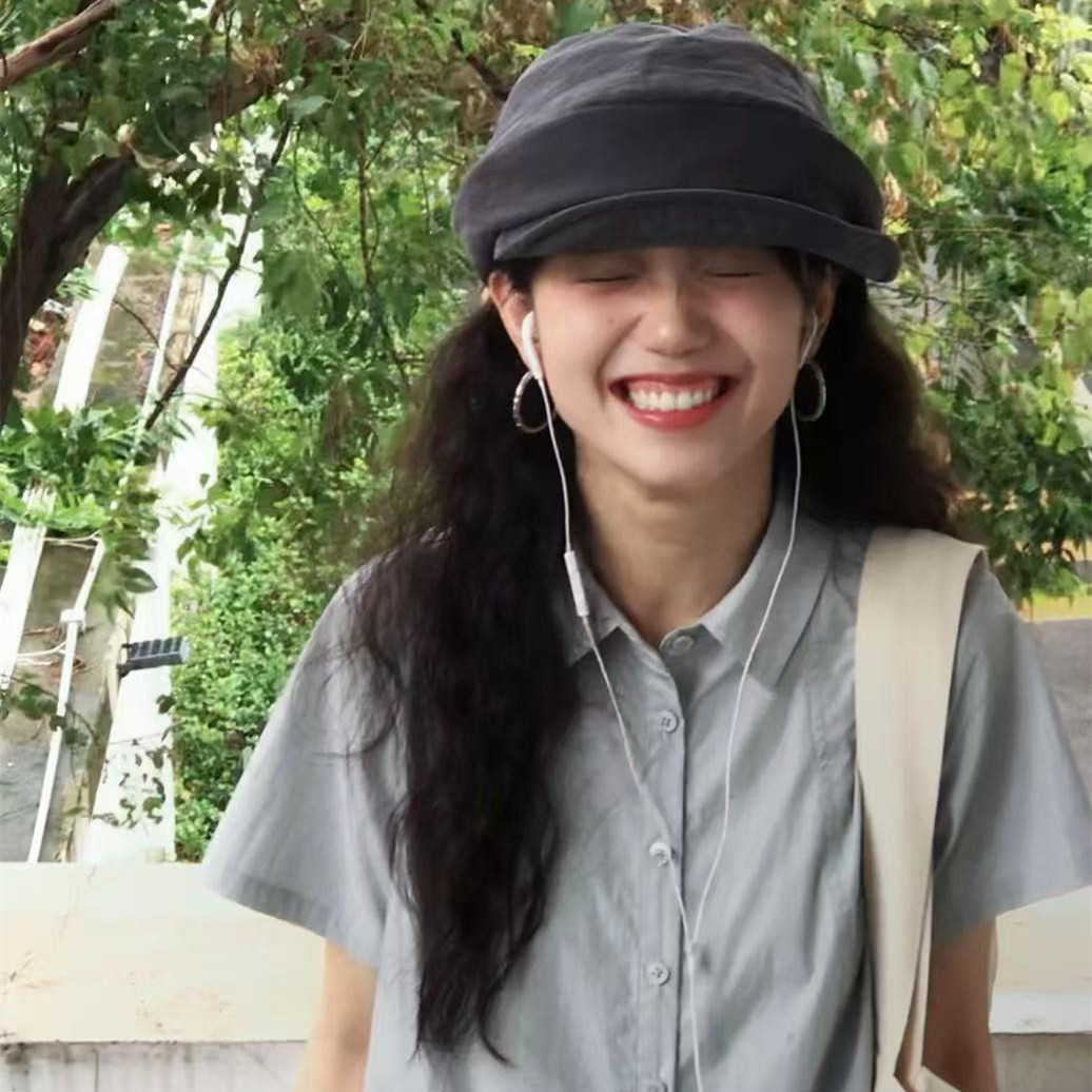 清冷感！设计感褶皱堆堆贝雷帽女