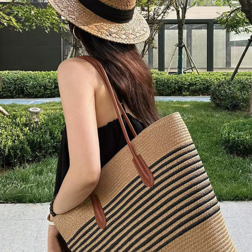 底部加固~通勤度假通用大草编包