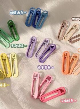 网红夏季渐变色糖果发夹碎