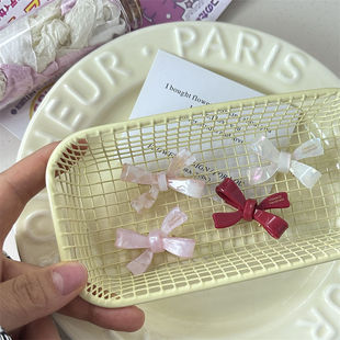 醋酸蝴蝶结发夹高级感侧边前额碎发发卡夹子头饰高级感ins风发饰