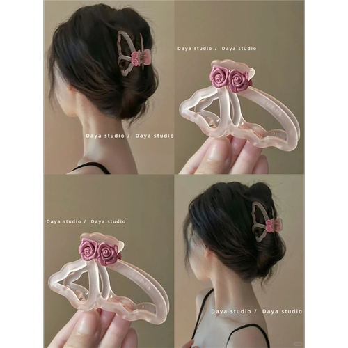 新款抓夹鲨鱼高级感盘发大