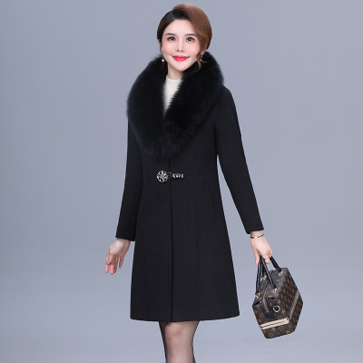 加厚大码40岁50时尚高端毛呢外套