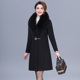 40岁50时尚 狐狸毛领羊绒大衣女小个子妈妈装 加厚大码 高端毛呢外套
