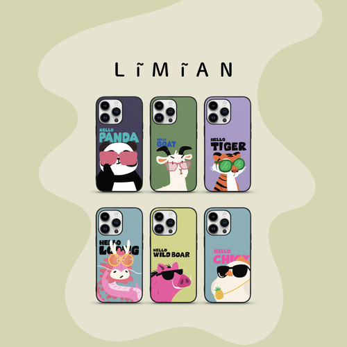 里面LM｜Cool Zoo系列真皮手机壳清新日常卡通保护壳简约软壳定制创意个性保护壳适用于苹果华为礼物氛围