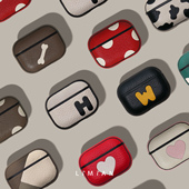 里面LM｜个性 定制ins真皮耳机壳保护壳套原创适用苹果AirPodsPro耳机套小众可爱趣味apple耳机保护套1