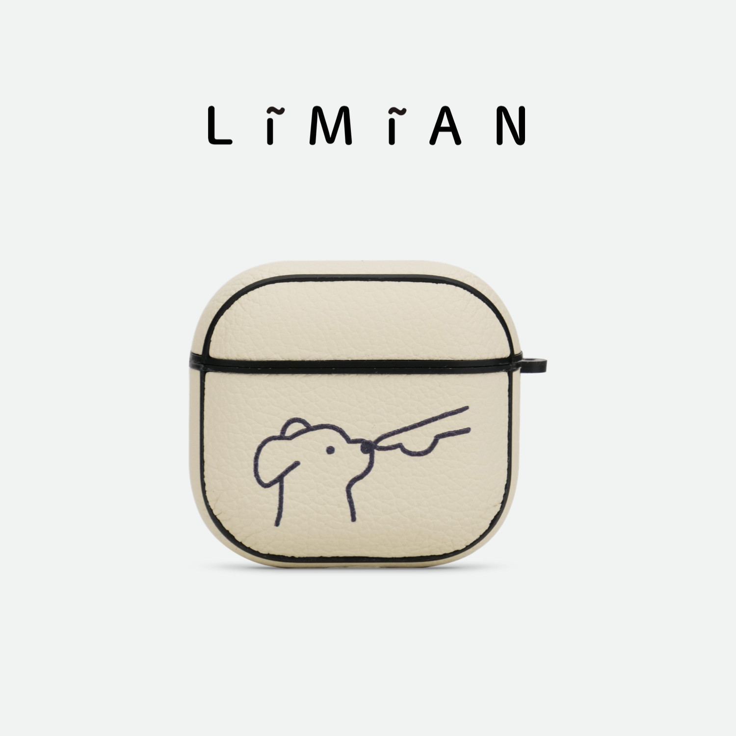 里面LM｜调皮小狗系列真皮AirPods12345代AirPodspro123代耳机壳保护套刻字定制可爱卡通不撞壳小众治愈情侣图片