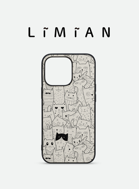 里面LM｜猫咪王国系列真皮彩绘手机壳适用iPhone17proMax华为p80pro可爱萌宠涂鸦定制精致个性不撞壳多色可选