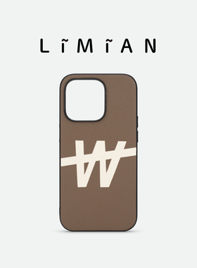 里面LM｜创意横线字母真皮拼贴手机壳适用iPhone17proMaxt定制个性小众潮流保护壳多色可选原创设计