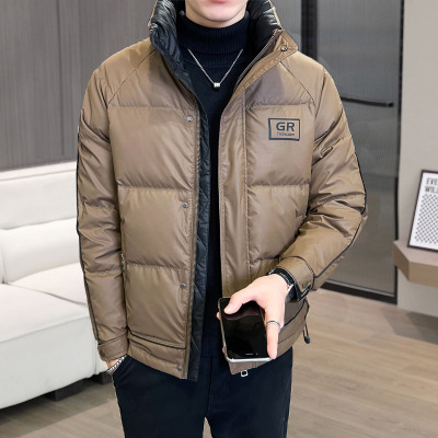 男士冬季外套羽绒服男款2025年新款白鸭绒防寒服青年男生潮牌男装