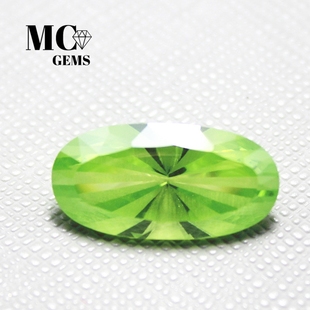 精美大方10X20mm蛋面钻金绿宝石金宝柱戒面裸石椭圆形波西米亚