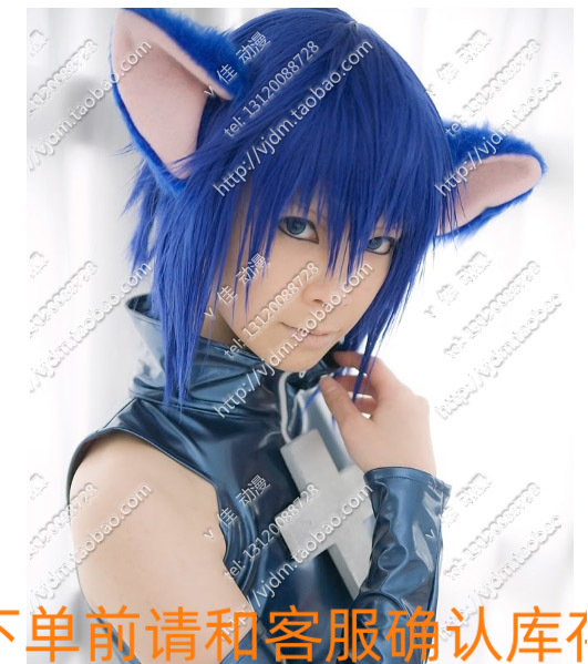 守护甜心月咏几斗cosplay假发假毛日向秀树深蓝色反翘短发正品