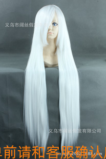 K第二季 栉名安娜 纯白色100cm米 齐刘海 长发长直发cos假发假毛