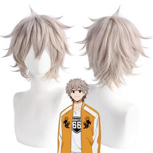 WindBreaker少年防风铃兔耳山丁子cos假发 浅棕色打毛顶倒毛短发