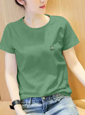 通勤短袖t恤女新款夏季休闲宽松打底衫韩版时尚百搭显瘦圆领上衣