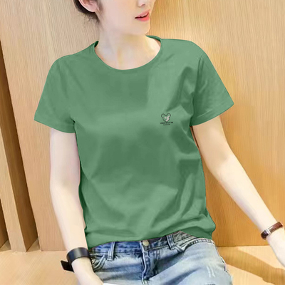 通勤短袖t恤女新款夏季休闲宽松打底衫韩版时尚百搭显瘦圆领上衣