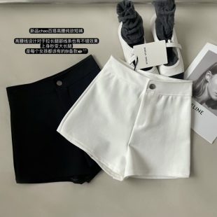 ifashion自制新款春夏新品chao百搭高腰纯欲短裤简约修身显瘦裤子