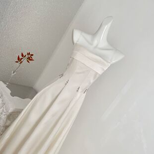 ifashion 千金感抹胸连衣裙女2025冬季新款高级感a字长裙法式裙子