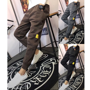 韩版潮流裤子男弹力百搭卫裤修身小脚裤哈伦裤潮牌男士休闲运动裤