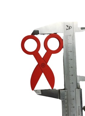 木制品 儿童抓周木制剪刀工艺品 雕刻木玩具小剪刀红色工艺剪刀