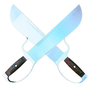 蝴蝶双刀咏春八斩刀牛耳刀武术刀表演道具不锈钢双刀未开刃