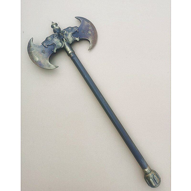 斧兵器二郎神开山斧短斧纯铜仿古斧头金斧铜钺强身健体十八般兵器