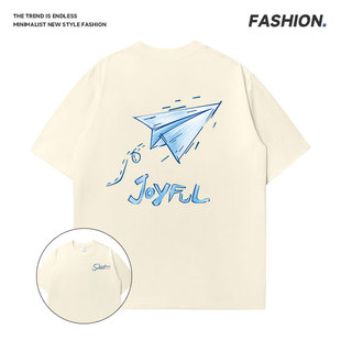 大码 高街ins潮牌宽松T恤夏装 男装 纯棉情侣汗衫 正品 爆款 短袖