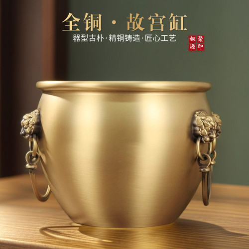 桌面香炉铜存钱罐米缸仿古