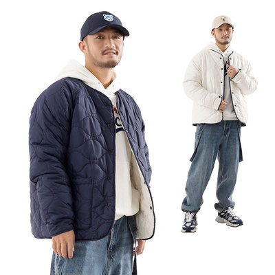 刺绣外套mcrew夹克无领秋冬