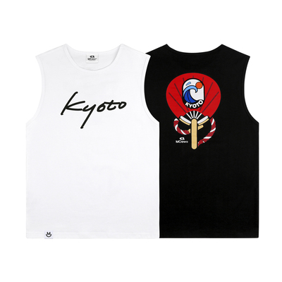 MCREW新款印花白色休闲健身背心