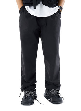 MCREW WILDNESS机能系列春秋款简约直筒刺绣黑色梭织长裤工装裤