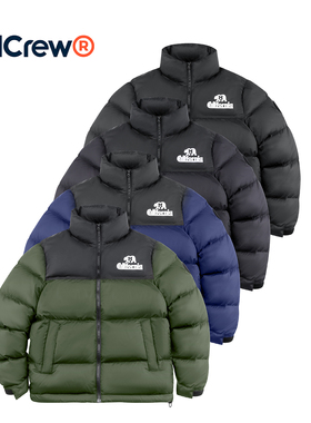 MCREW CABEAR秋冬新款LOGO刺绣重磅羽绒服紫黑色保暖夹克外套