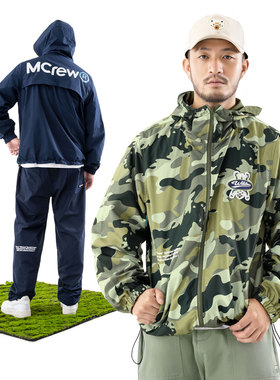 MCREW WILDNESS户外系列秋冬运动藏青军绿熊迷彩双面穿风衣外套