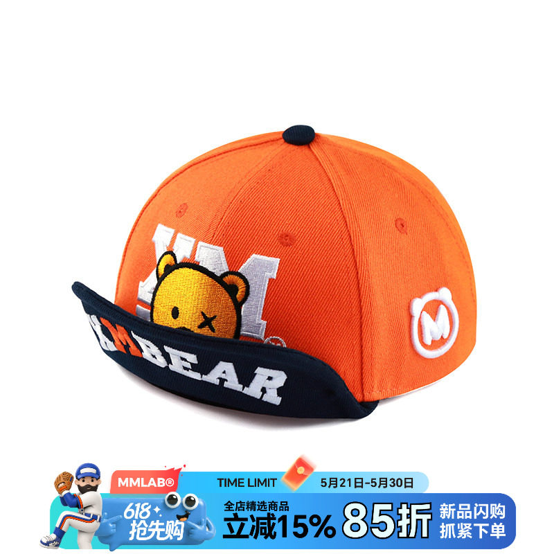 MMLABCREW XMBEAR CAP熊仔嘻哈潮流翘檐帽平檐棒球帽后扣式翘檐帽