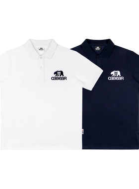 MCREW CABEAR系列夏季新款刺绣logo休闲纯棉白色藏青短袖POLO衫