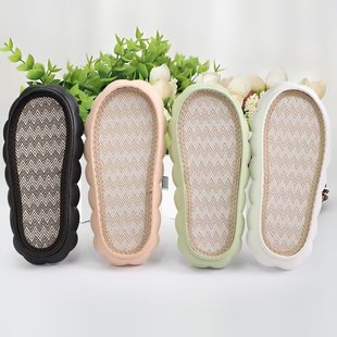 博庶彩云朵鞋底春夏款亚麻鞋垫鞋底手工编织布条线冰条毛线柔软轻