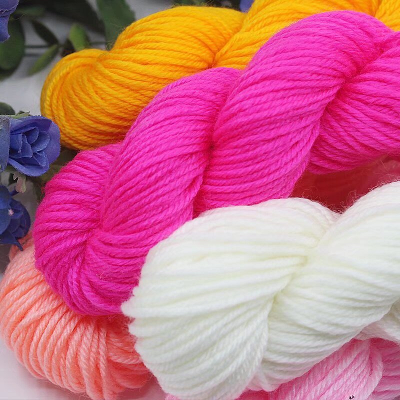 厂家批发中粗绞纱手工编织DIY材料包钩针勾拖鞋坐垫玩偶晴纶线