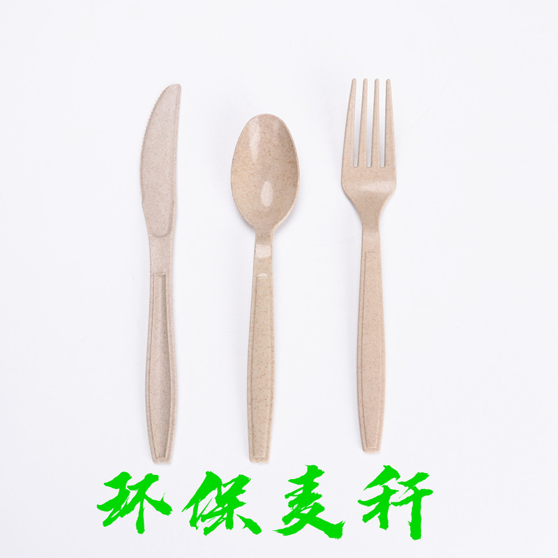 环保餐刀环保可降解水果叉图片