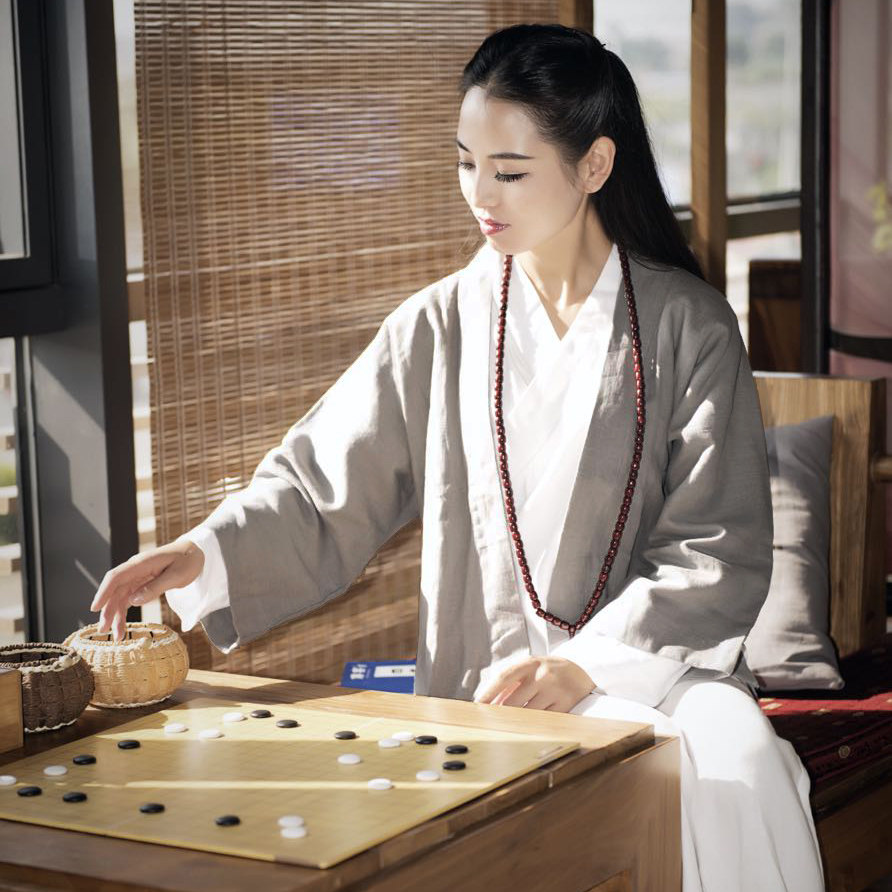 禅意中式褂子汉服宽松仙气茶人服