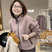 暖炉颗粒 718 冬款 颗粒暖绒保暖简约防风立领厚外套