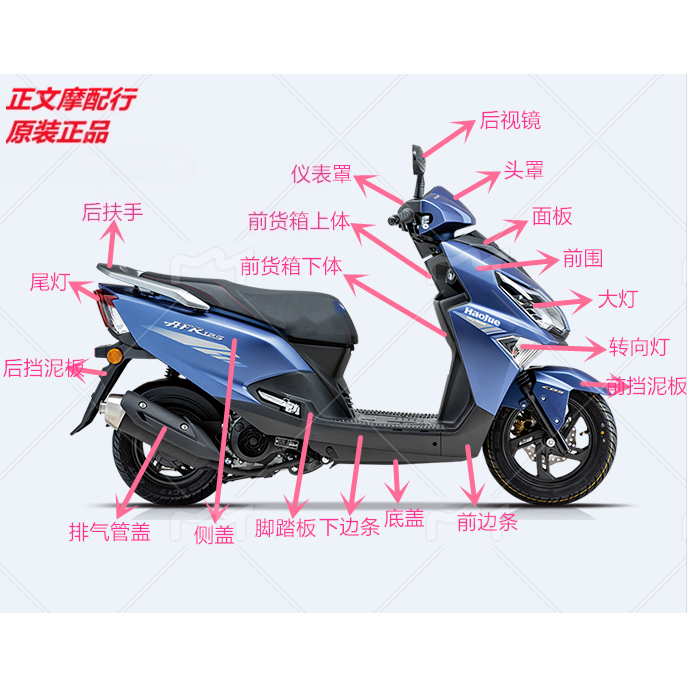 AFR125前围后视镜灯箱挡泥板面板