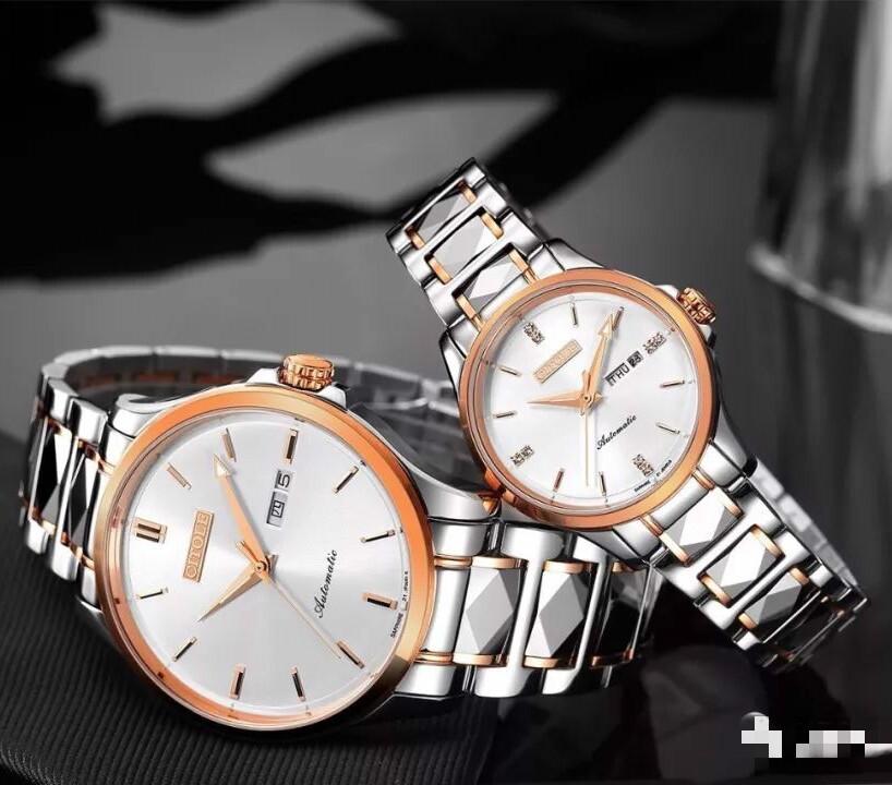 全自动机械表西腾精钢时尚情侣